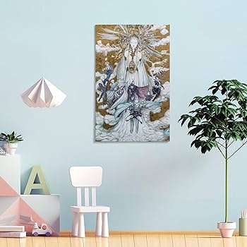 天野喜孝　白い炎 ファンタジーグラフィックアート 大判 天野喜孝「白い炎」卸売価格で販売
